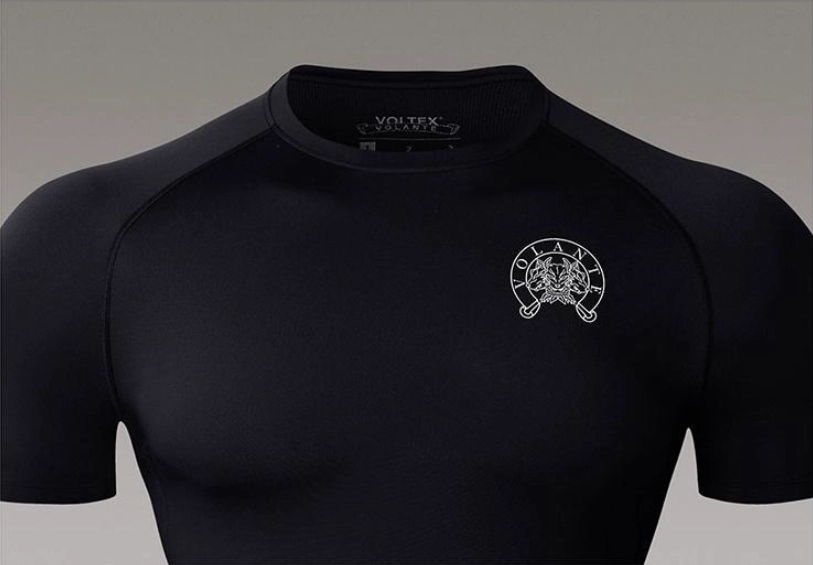 (블랙. 화이트 2종류)새제품-볼란테 남성용 블랙 컴프레션 반팔 이미지