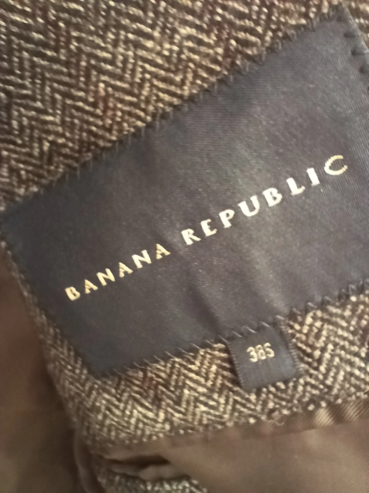 BABANA REPUBLIC 울87% 남성 헤링본 재킷 브라운 38 S 이미지