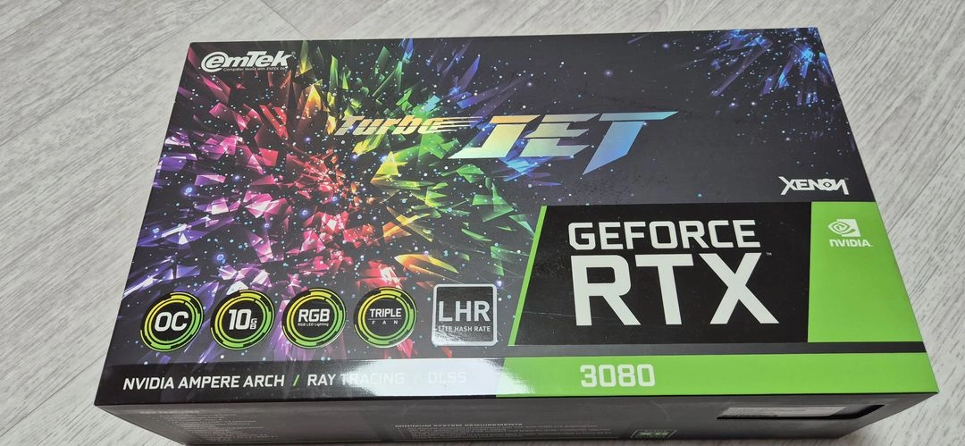 RTX 3080 터보젯 이엠텍 10GB 그래픽카드(보석바) 이미지