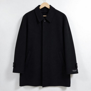105 YSL 입생로랑 발마칸 싱글 코트 레귤러핏 블랙 이미지