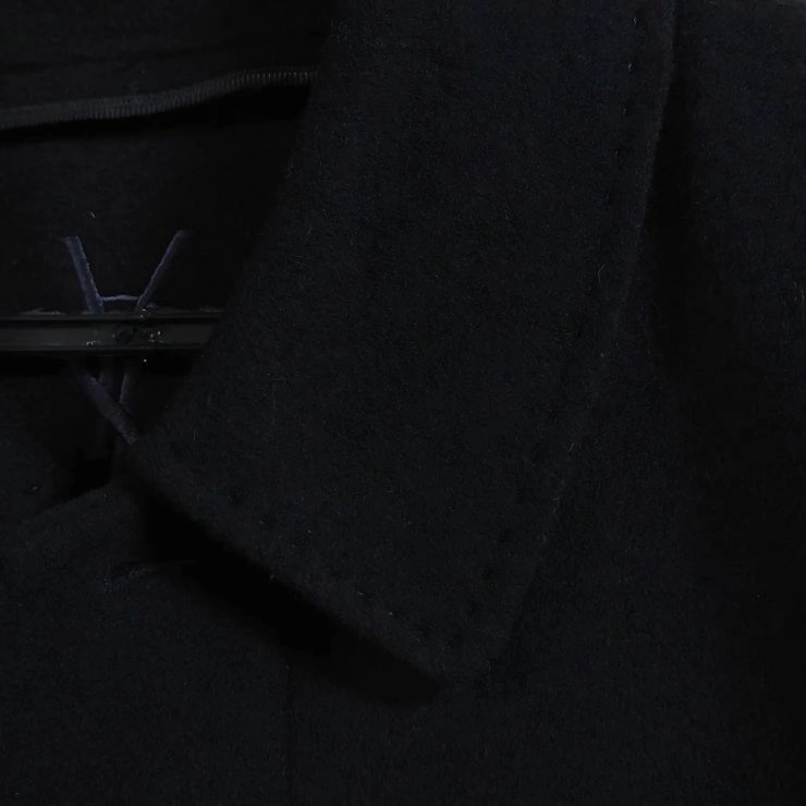 105 YSL 입생로랑 발마칸 싱글 코트 레귤러핏 블랙 이미지
