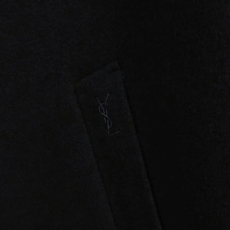 105 YSL 입생로랑 발마칸 싱글 코트 레귤러핏 블랙 이미지