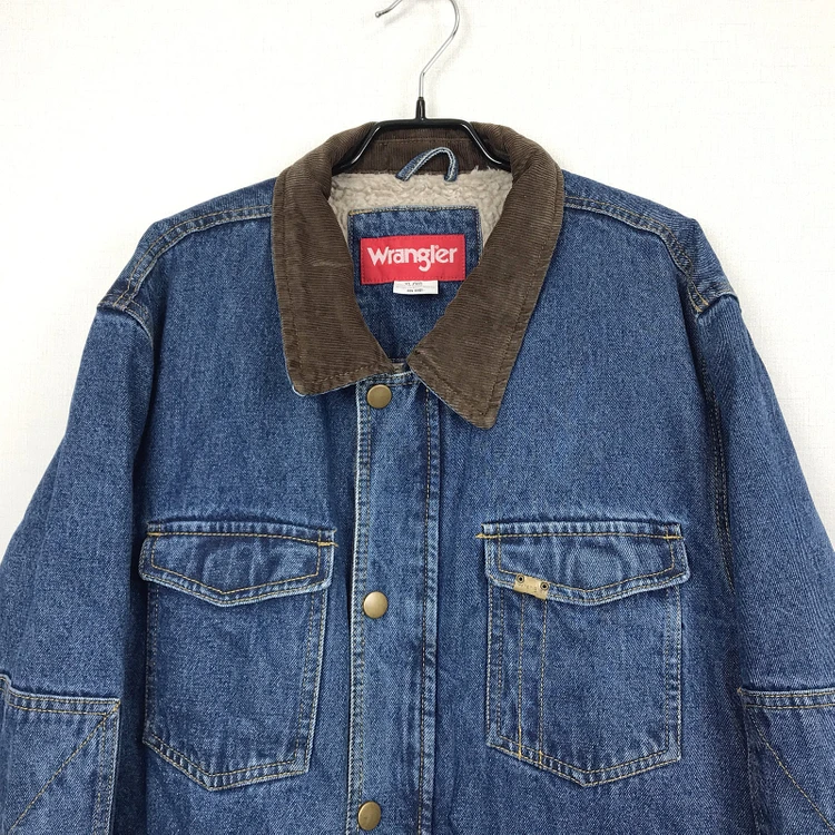 랭글러 Wrangler 90s 시어링 라이닝 워크 데님 자켓 남성XL 이미지