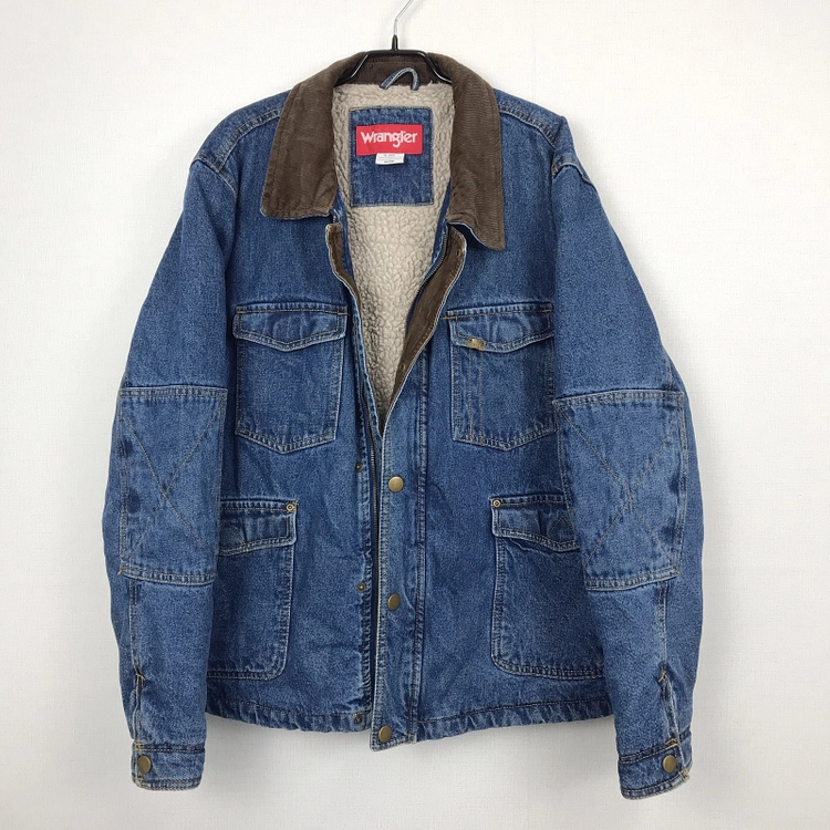 랭글러 Wrangler 90s 시어링 라이닝 워크 데님 자켓 남성XL 이미지