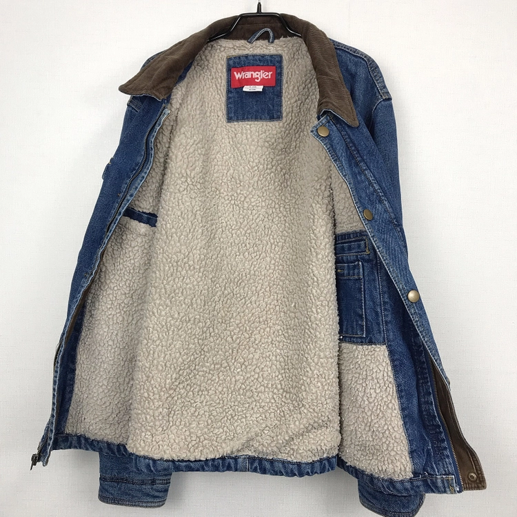 랭글러 Wrangler 90s 시어링 라이닝 워크 데님 자켓 남성XL 이미지