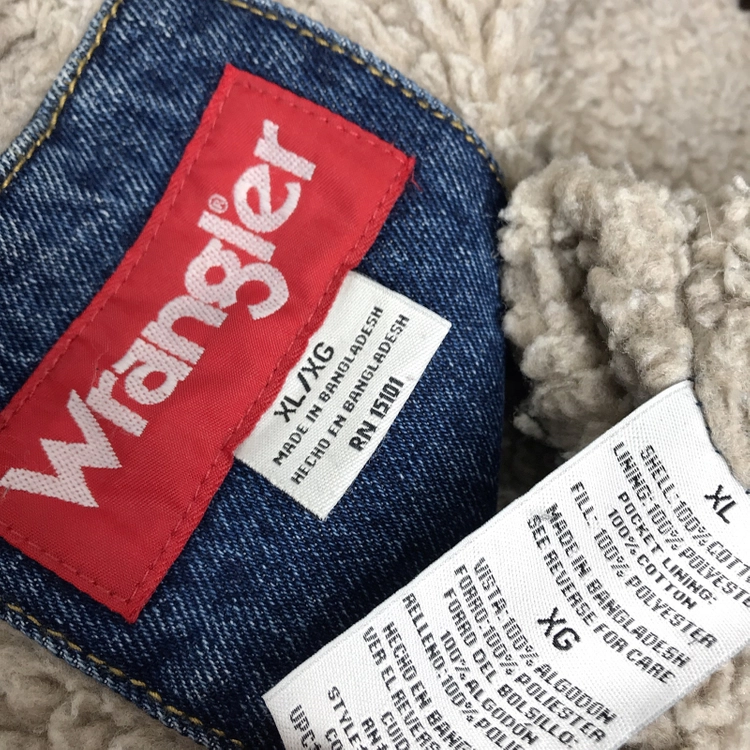 랭글러 Wrangler 90s 시어링 라이닝 워크 데님 자켓 남성XL 이미지