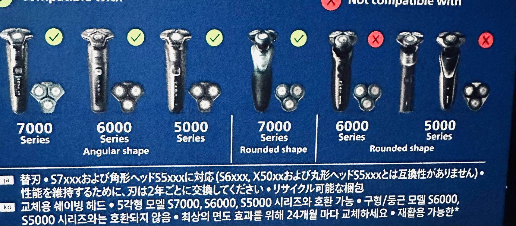필립스정품 면도기 면도날 헤드 5천 6천 7천시리즈용 이미지