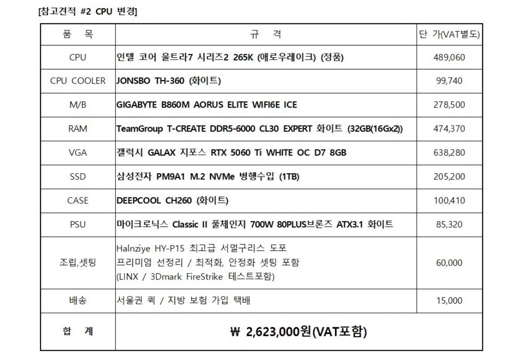 화이트 셋업 전용 본체 PC 판매합니다 이미지