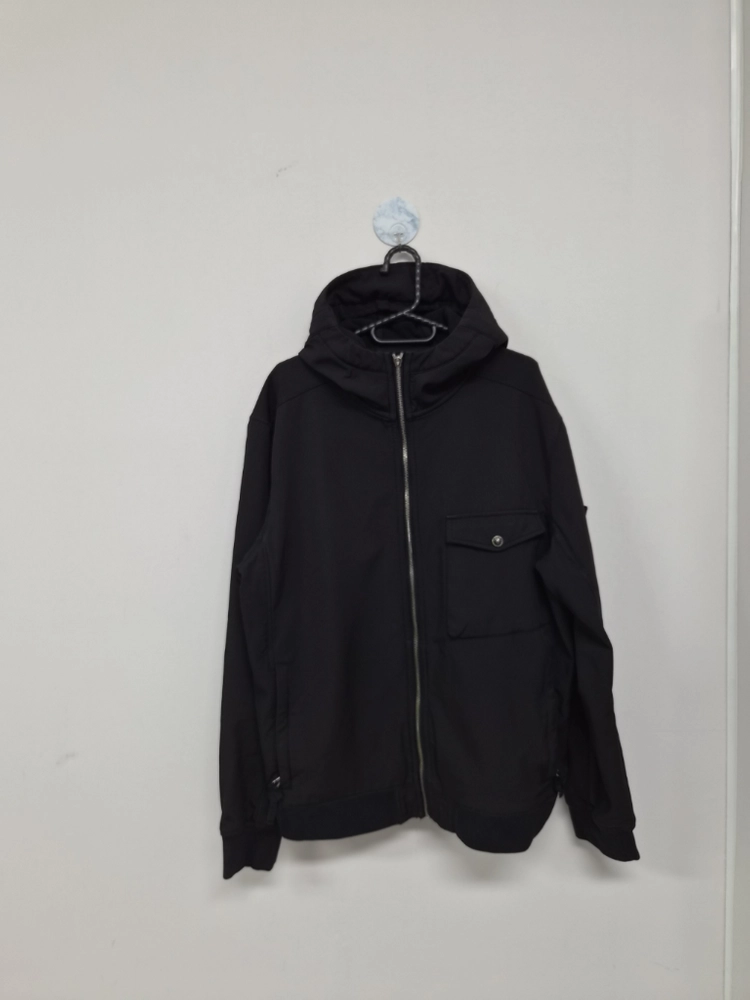 스톤아일랜드(STONE ISLAND) 소프트쉘 후드 집업 자켓 (블랙 / L) - 안심되는 중고거래