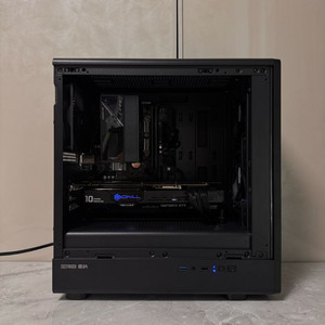 무RGB 올블랙 고사양 게이밍컴퓨터 pc 데스크탑 이미지