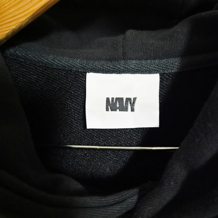 새상품 남녀공용 NAVY 블랙 무지 오버핏 박시 후드티 심플 기본 후디 여성 프리사이즈 66 77 남성L 10 이미지