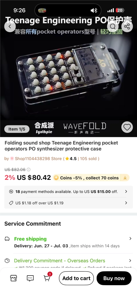 Teenage Engineering PO 보호 케이스 po-33 등 포켓오퍼레이터 용 - 안심되는 중고거래