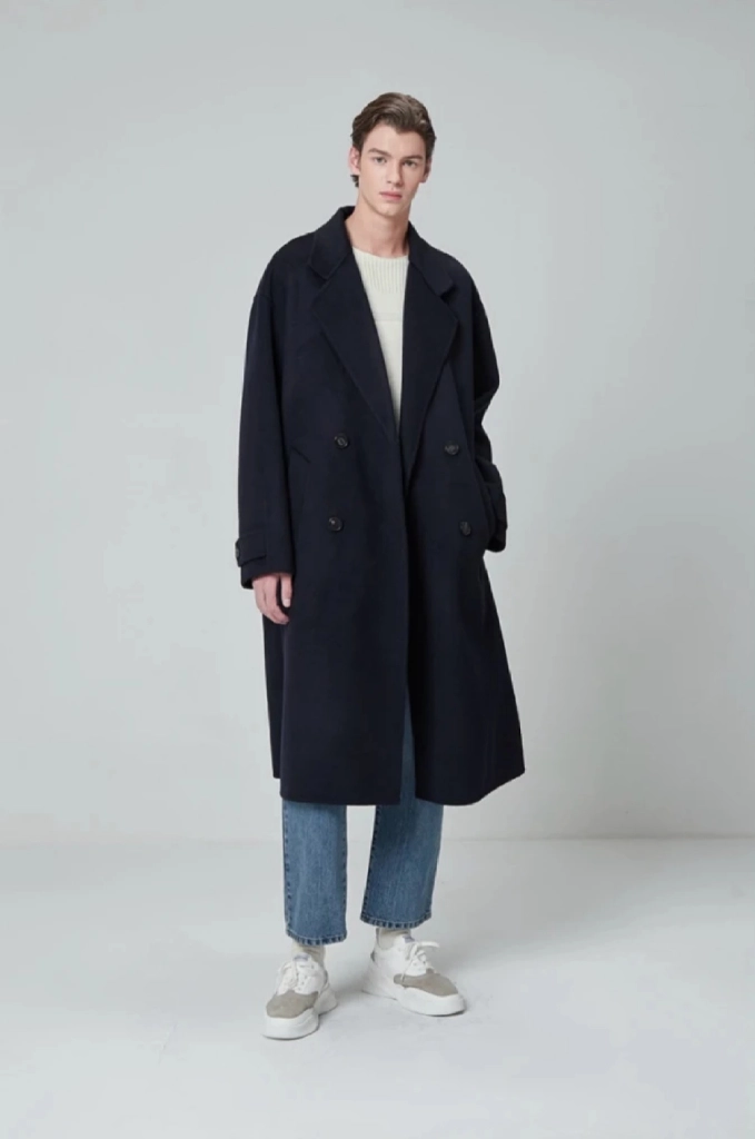 시스템옴므 95 사이즈 네이비 캐시미어 코트(21%) 이미지