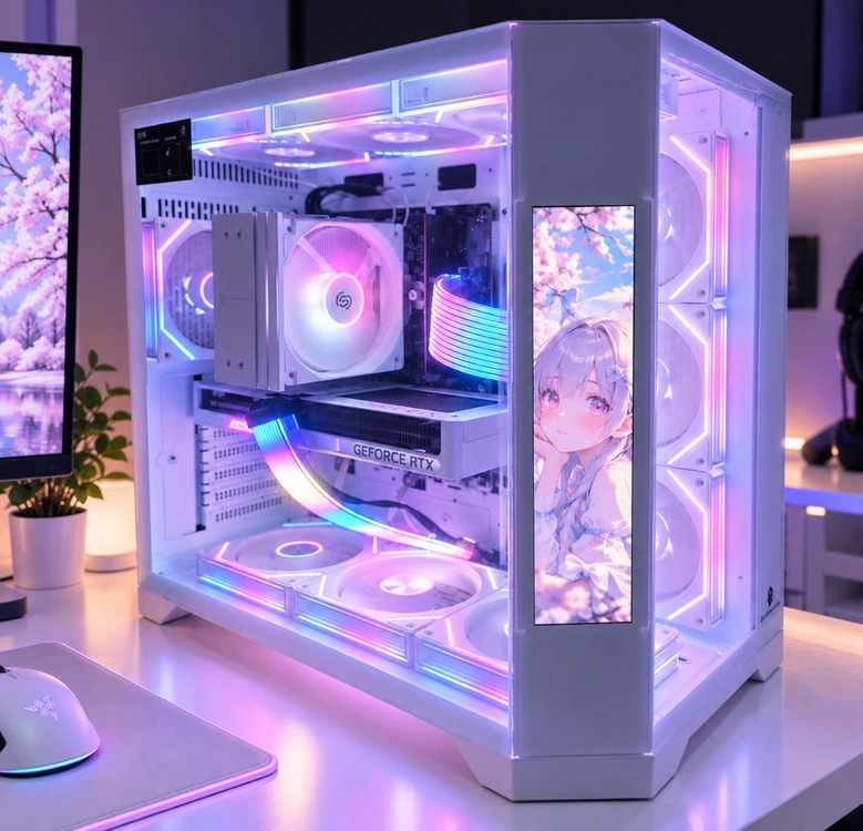 라이젠5 9600X RTX5060TI 화이트 어항PC 팝니다 이미지