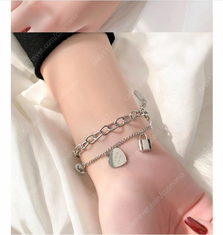 레이어드 체인 팔찌 이미지