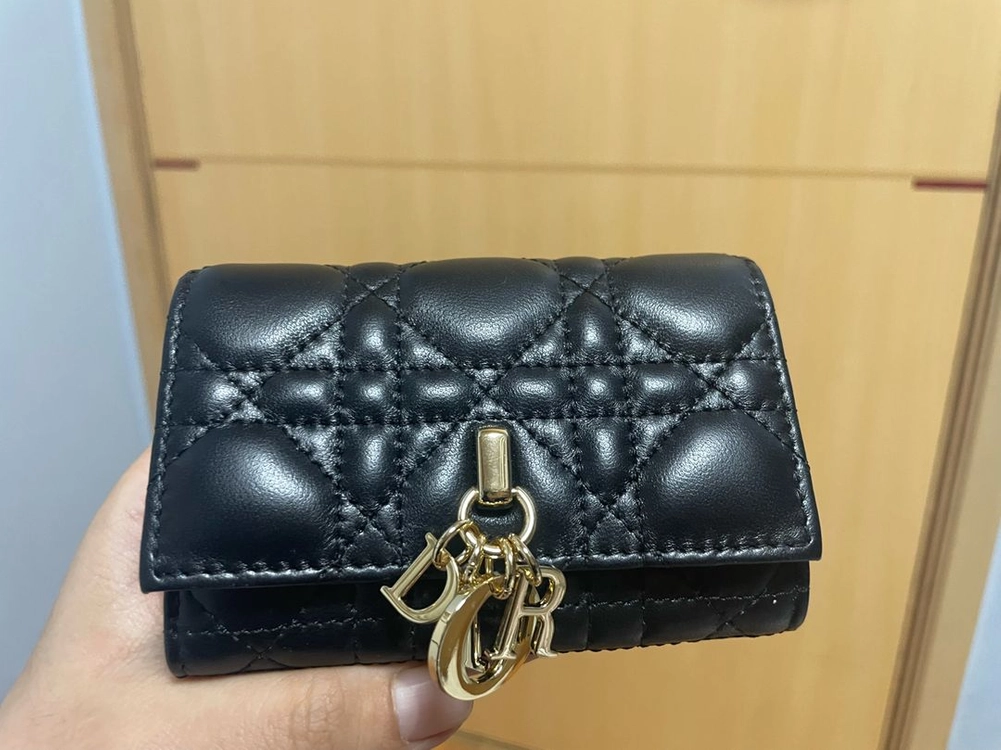 디올 카드지갑 블랙 이미지