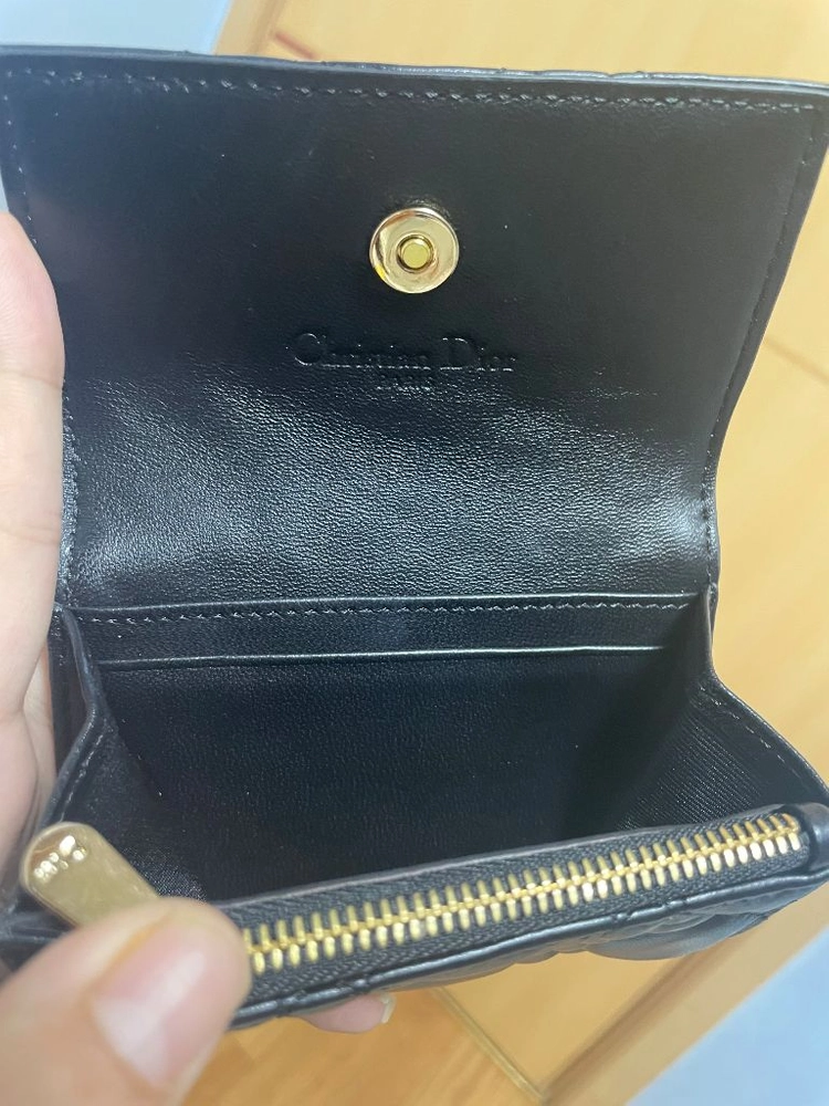 디올 카드지갑 블랙 이미지