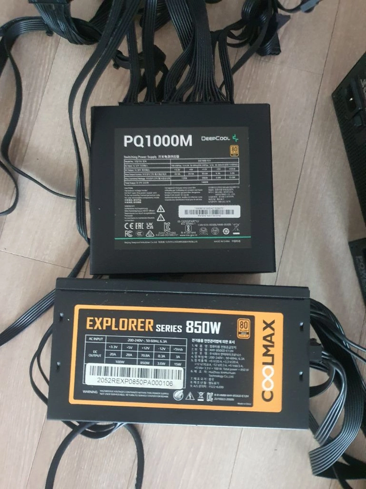 nzxt,마이크로닉스,잘만등 1000W,850W,750W,700W 컴퓨터 파워서플라이 이미지