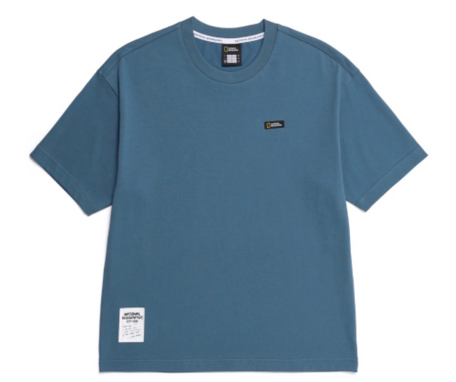 내셔널지오그래픽 트레져 컨셉 표지판 그래픽 세미오버핏 반팔 티셔츠 TURQUOISE XL 105-110 이미지