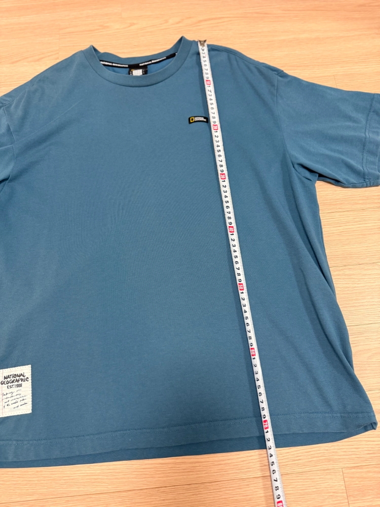 내셔널지오그래픽 트레져 컨셉 표지판 그래픽 세미오버핏 반팔 티셔츠 TURQUOISE XL 105-110 이미지