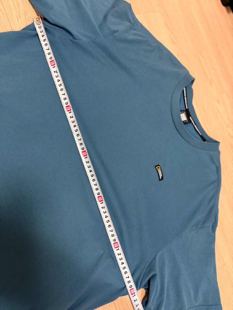 내셔널지오그래픽 트레져 컨셉 표지판 그래픽 세미오버핏 반팔 티셔츠 TURQUOISE XL 105-110 이미지