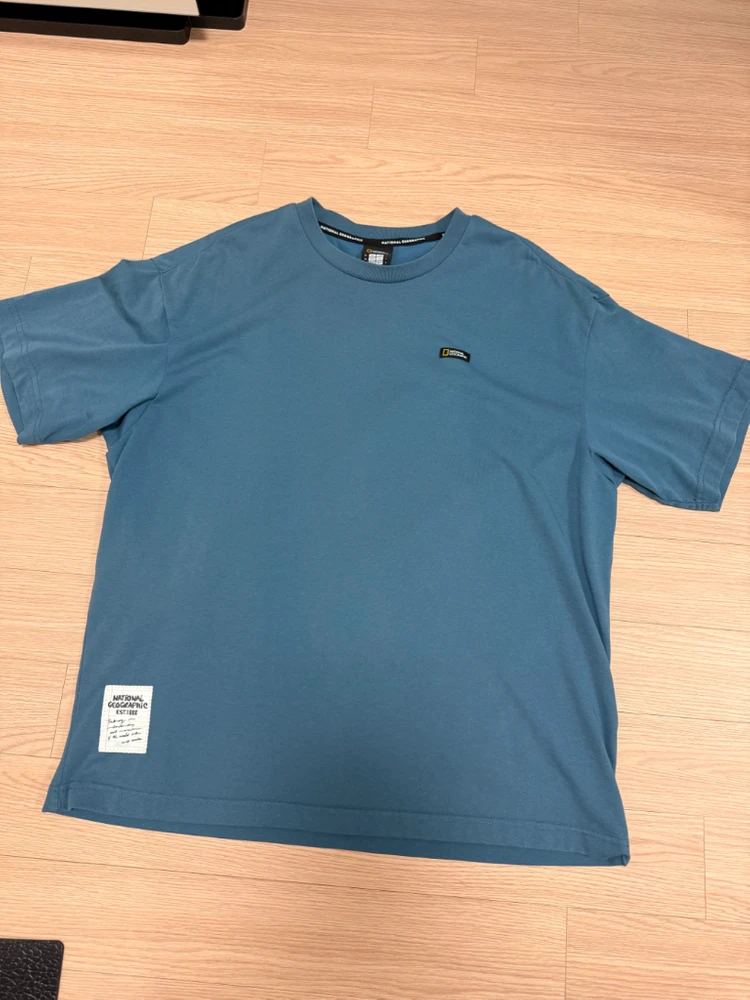 내셔널지오그래픽 트레져 컨셉 표지판 그래픽 세미오버핏 반팔 티셔츠 TURQUOISE XL 105-110 이미지