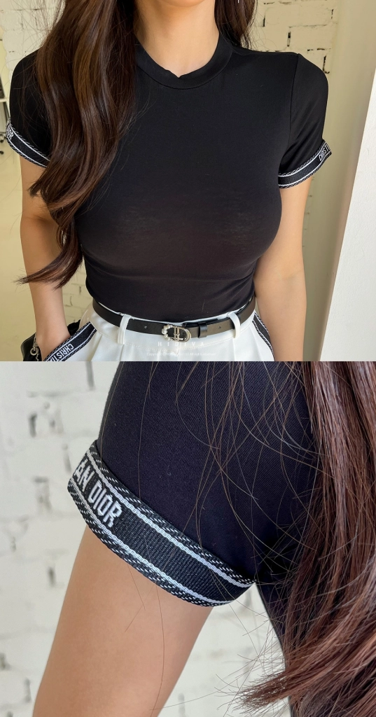 디올 블랙 로고 반팔 티셔츠 어제배송 받은 새상품 쇼핑몰에서 구매 이미지