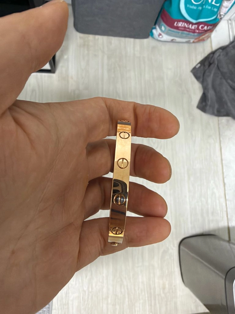 까르띠에 러브팔찌 6mm 18k로즈 골드 제작 16호 이미지
