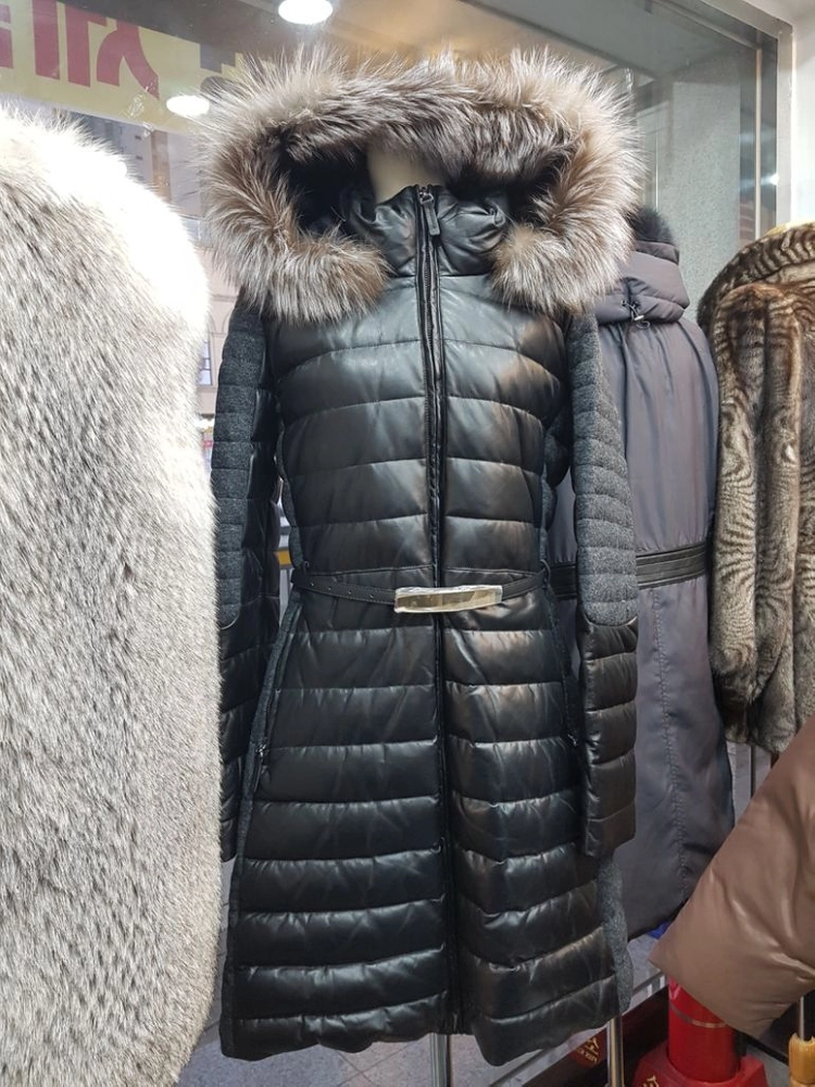 가죽 롱 패딩 (새상품(선물추천 이미지