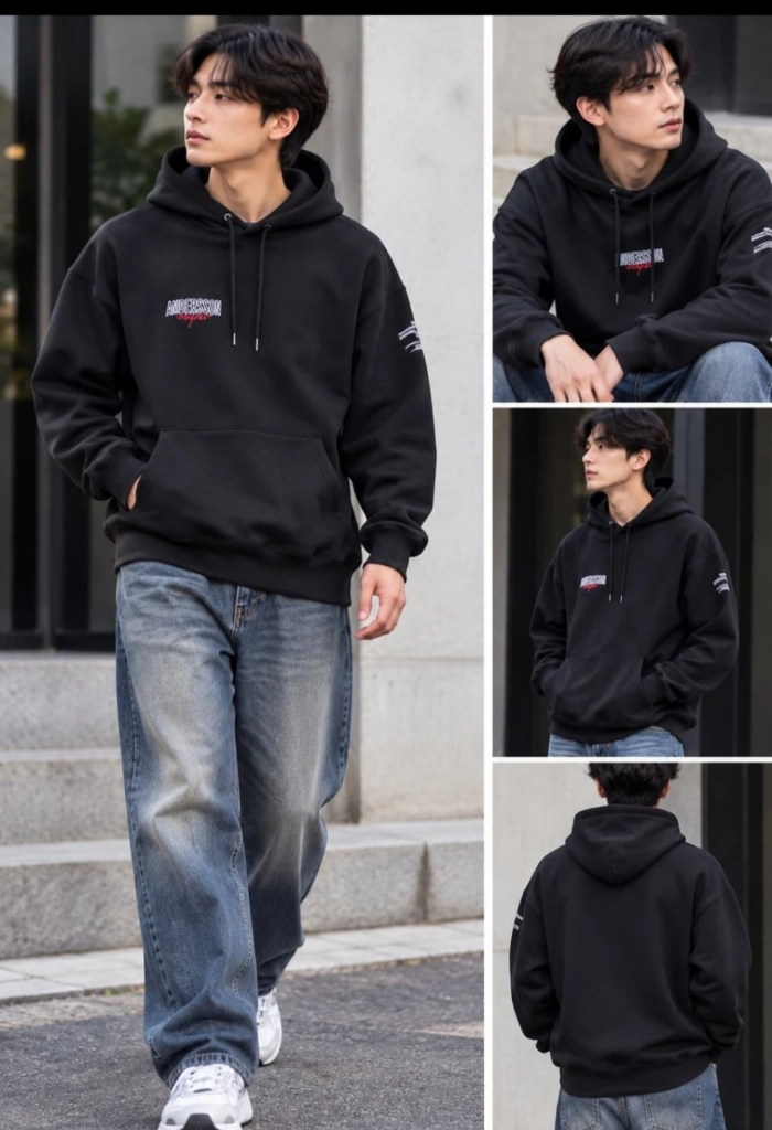 (새상품) ANDERSSON BELL 후드티 블랙 XL 이미지