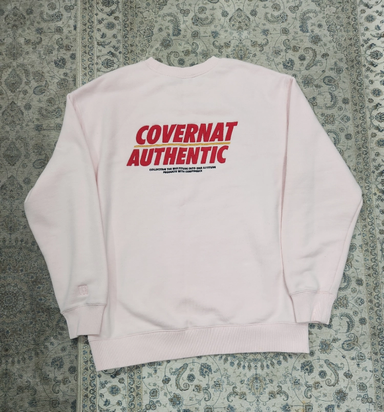 COVERNAT 핑크 오버핏 스웻셔츠 M 이미지