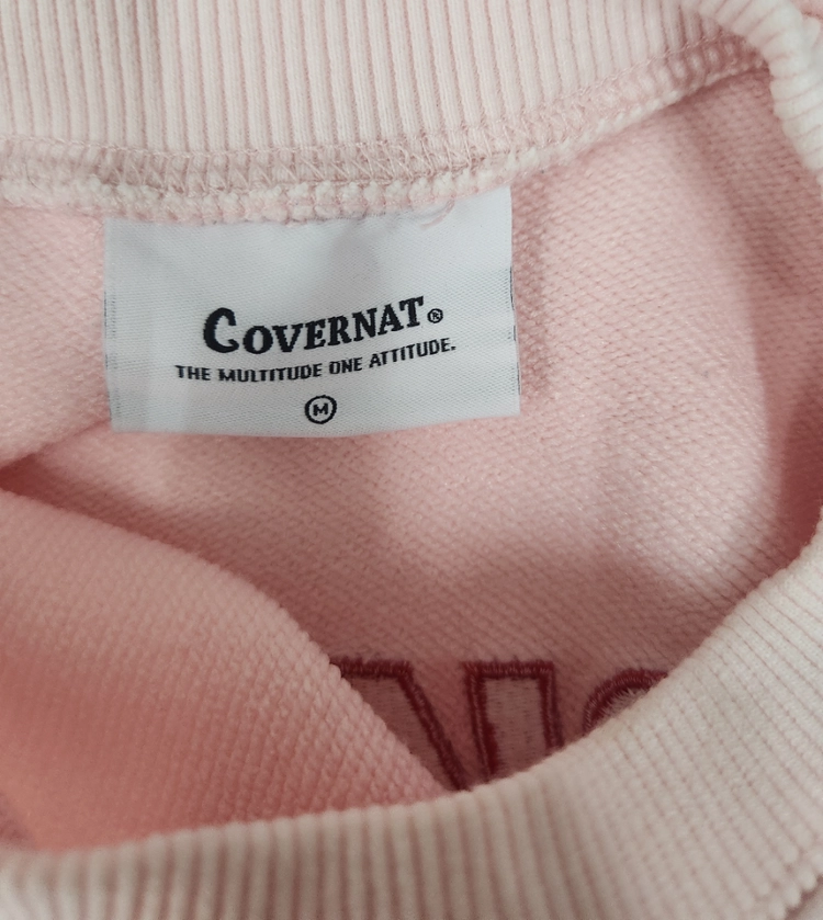 COVERNAT 핑크 오버핏 스웻셔츠 M 이미지