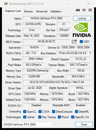 i5-12400F + RTX 3060 12GB 게이밍 본체 (16GB / NVMe 500GB / RGB) 이미지