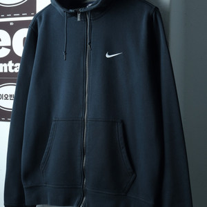 (XL) 나이키 후드집업 기모 블랙 올드스쿨 에이징 이미지