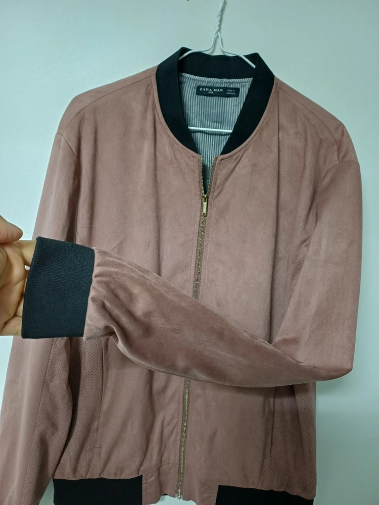 남성 자라 스웨이드 블루종 점퍼 (새상품급.슬림100) 이미지