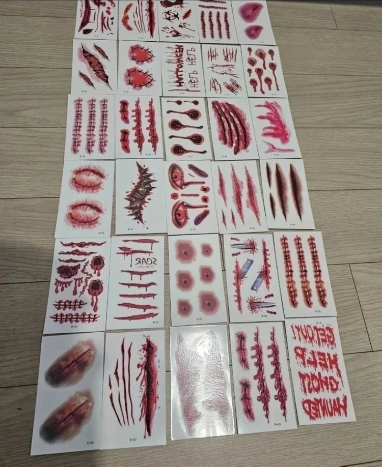할로윈 타투스티커 이벤트 행사 클럽 기념일 이미지