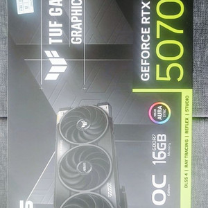 ASUS TUF RTX 5070 Ti OC 그래픽카드 이미지