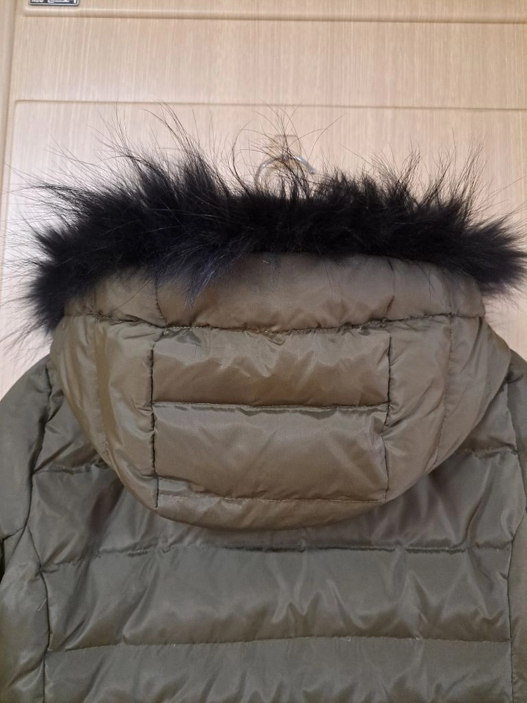 구스다운 패딩 모자 너구리털 이미지