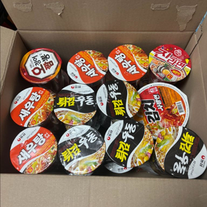 김치사발면 소컵 튀김우동 진라면매운맛 오징어짬뽕 새우탕 컵라면 23개 판매 이미지
