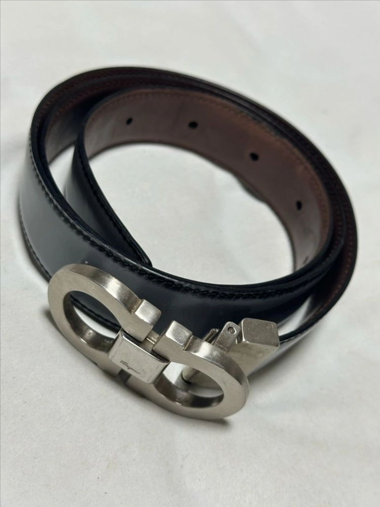 페라가모 Ferragamo 간치니 더블 페이스 가죽 벨트 이미지