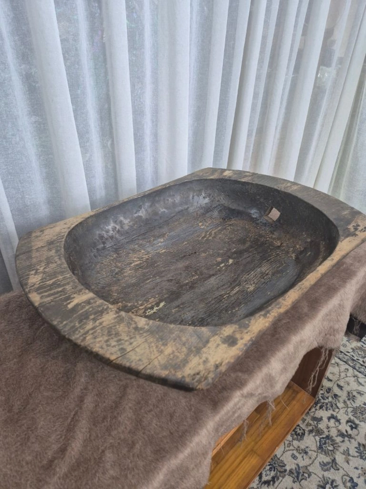 전통고가구 인테리어 통나무 함지박 이미지