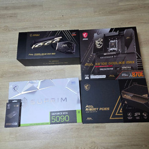 x870e 갓라이크 ai1600t 코어리퀴드 e15 360 m480 pro 2tb 5090 슈프림(내용필독) 이미지