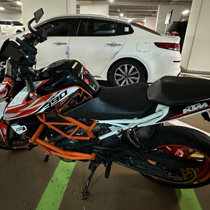 17년식 KTM 듀크390 오스틴 구변 완 급하게 판매합니당 스쿠터 대차 가능 이미지