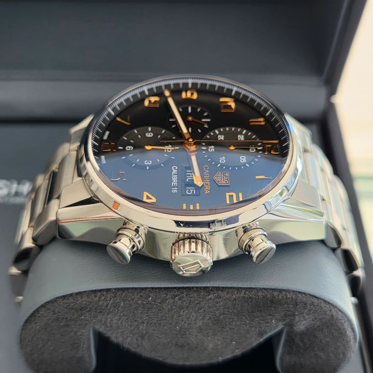 태그호이어 구형 까레라 크로노그래프 엘레강스 43mm CV2A1AB(오버홀 완료) 이미지