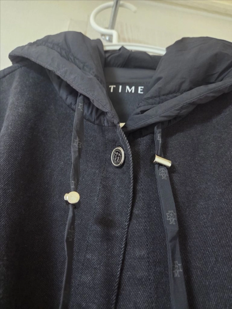 한섬 타임 21fw 데님 퀄팅 후디 자켓 프리 이미지