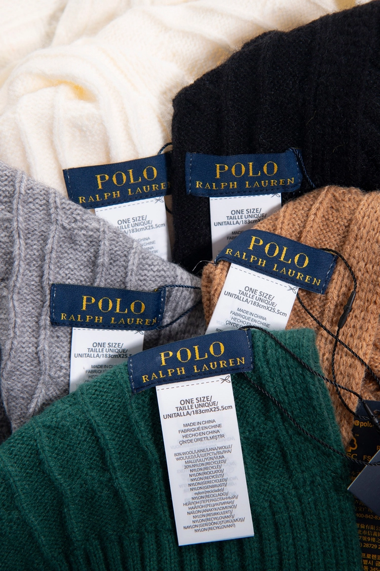 [Polo] 폴로 랄프로렌 케이블 니트 울 블렌드 스카프 이미지