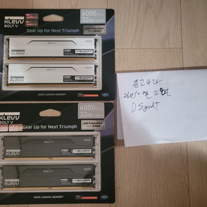 (서울 미개봉)에센코어 klevv DDR5-6000 CL30 BOLT V (32GB(16Gx2개)) 이미지