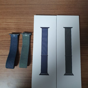 애플워치 스포츠루프 46mm 앵커블루 포레스트그린 판매합니다 이미지