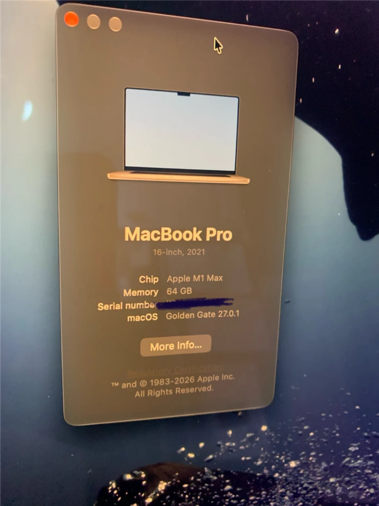 애플 맥북 프로 / MacBook Pro M1 Max 16인치 노트북 64GB 램 / 1TB SSD 이미지