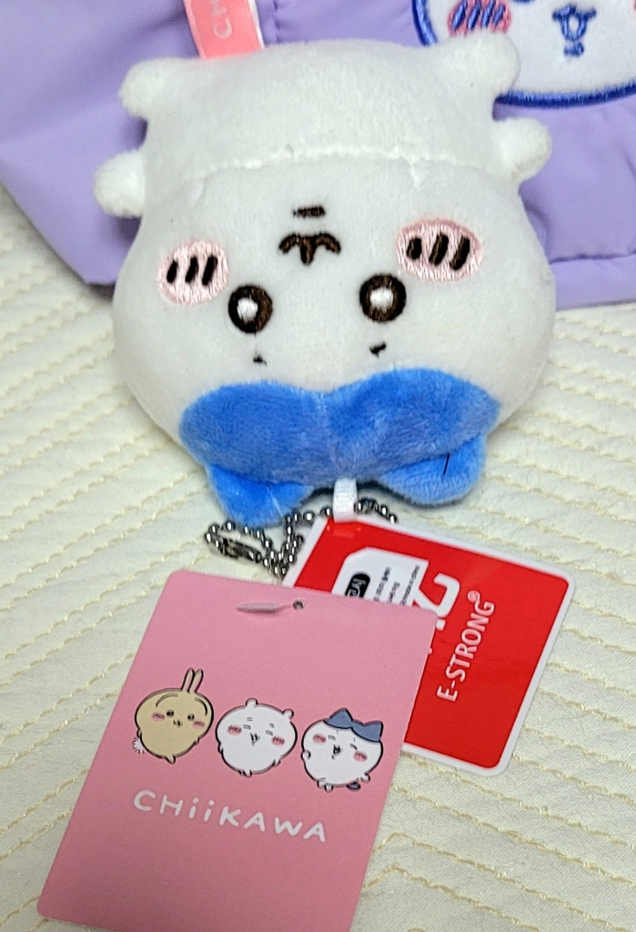 먼작귀 치이카와 패딩 크로스백 라벤더 + 치이카와 키링인형 (새상품) 이미지